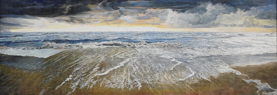 Painting if shoreline by Jake Fernandez