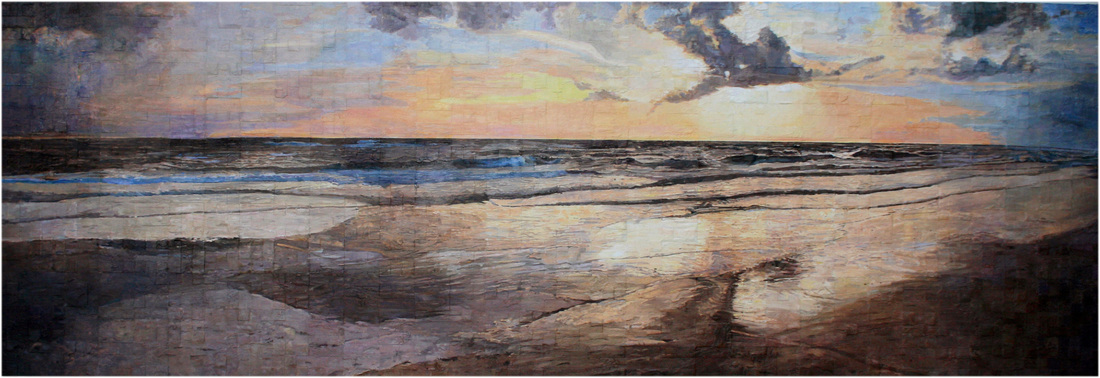 Painting of shoreline by Jake Fernandez